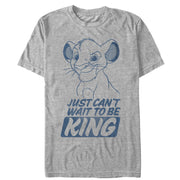 Men's Lion King Simba Can't Wait to Be King  Adult T-Shirt