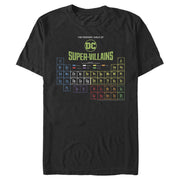 Men's Justice League Super Villain Periodic Table  Adult T-Shirt