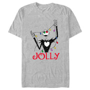 Men's The Nightmare Before Christmas Jack Jolly Christmas Lights  Adult T-Shirt