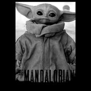 Men's Star Wars: The Mandalorian The Child Gray Grayscale Pose  Adult Sweatshirt