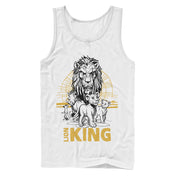 Men's Lion King Savannah Sunset Crew  Adult Tank Top