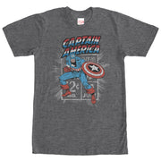 Men's Marvel Captain America Comic Book Cent  Adult T-Shirt