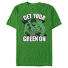 Men's Marvel St. Patrick's Day Hulk Green On  Adult T-Shirt