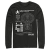 Men's Star Trek: The Next Generation Enterprise Galaxy Class NCC-1701-D Schematics  Adult Long Sleeve Shirt