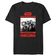 Men's Star Wars: The Mandalorian Red Character Poster  Adult T-Shirt