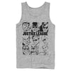 Men's Justice League Vintage Hero Panels  Adult Tank Top