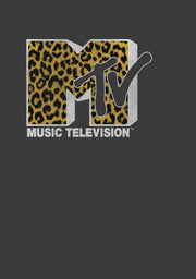 Men's MTV Cheetah Print Logo  Adult Pull Over Hoodie