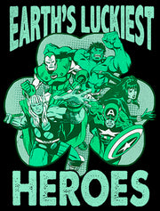 Men's Marvel St. Patrick's Day Earth's Luckiest Heroes  Adult Pull Over Hoodie