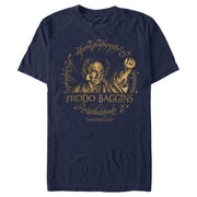 Men's The Lord of the Rings Fellowship of the Ring Frodo Gold Ring  Adult T-Shirt