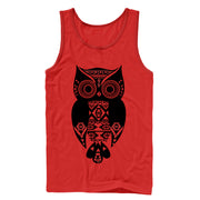 Men's Lost Gods Tribal Print Owl  Adult Tank Top