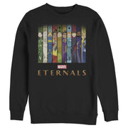 Men's Marvel Eternals Animated Vertical Boxes Poster  Adult Sweatshirt