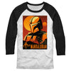 Men's Star Wars: The Mandalorian Din Djarin Sunset Poster  Adult Baseball Tee