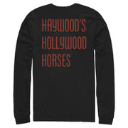 Men's NOPE Haywood's Hollywood Horses Logo  Adult Long Sleeve Shirt