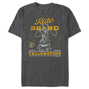 Men's Yellowstone Dutton Ranch Cowboy Ride For The Brand  Adult T-Shirt