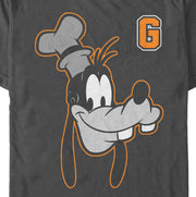 Men's Mickey & Friends Goofy Collegiate G  Adult T-Shirt