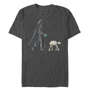 Men's Star Wars Darth Vader AT-AT Walking the Dog  Adult T-Shirt