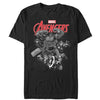 Men's Marvel Avengers Attack Grayscale  Adult T-Shirt