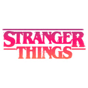 Men's Stranger Things Pink Logo  Adult T-Shirt