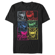 Men's Power Rangers Neon Boxes  Adult T-Shirt