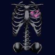 Men's Lost Gods Halloween Skeleton Rib Cage Heart  Adult T-Shirt