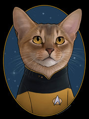 Men's Star Trek: The Next Generation Lieutenant Barclay Cat  Adult T-Shirt