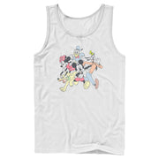 Men's Mickey & Friends Running Group Shot  Adult Tank Top