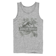 Men's Jurassic World Fern Leaf Logo  Adult Tank Top