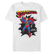 Men's Superman Only One Hero Rip  Adult T-Shirt