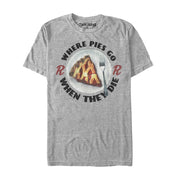 Men's Twin Peaks Where Pies Go When They Die  Adult T-Shirt