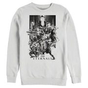 Men's Marvel Eternals Greyscale Poster  Adult Sweatshirt