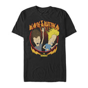 Men's Beavis and Butt-Head Metal Rock Portrait  Adult T-Shirt