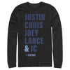 Men's NSYNC Band Name Stack  Adult Long Sleeve Shirt