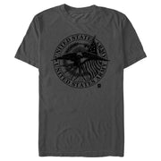 Men's US Army Black and White Eagle Badge  Adult T-Shirt