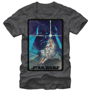 Men's Star Wars Luke and Leia Lightsaber  Adult T-Shirt