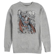 Men's Superman Daily Planet Newspaper  Adult Sweatshirt