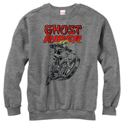 Men's Marvel Ghost Rider Flames  Adult Sweatshirt