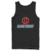 Men's Marvel Black Widow Neon Hourglass  Adult Tank Top