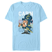 Men's Cap'n Crunch Distressed Stacked Logo  Adult T-Shirt