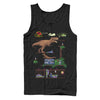 Men's Jurassic Park Pixel Video Game  Adult Tank Top