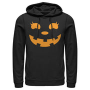 Men's CHIN UP Halloween Jack o' Lantern Face  Adult Pull Over Hoodie