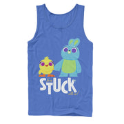 Men's Toy Story Ducky & Bunny Stuck With Us  Adult Tank Top