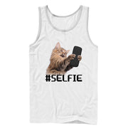 Men's Lost Gods Cat Selfie  Adult Tank Top