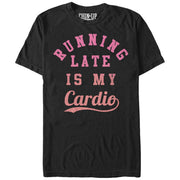 Women's CHIN UP Running Late is My Cardio  Adult Boyfriend Tee