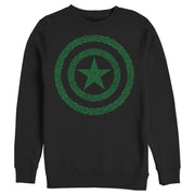 Men's Marvel St. Patrick's Day Captain America Clover Shield  Adult Sweatshirt