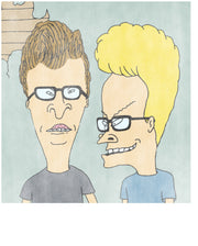 Men's Beavis and Butt-Head Nerd Glasses  Adult T-Shirt