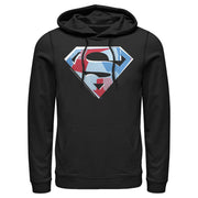 Men's Superman Logo Geometric  Adult Pull Over Hoodie