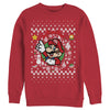 Men's Nintendo Ugly Christmas Mario Wreath  Adult Sweatshirt