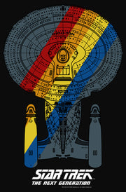 Men's Star Trek: The Next Generation USS Enterprise Rainbow Streak  Adult Tank Top