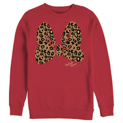 Men's Mickey & Friends Cheetah Print Minnie Mouse Bow  Adult Sweatshirt