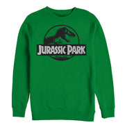 Men's Jurassic Park Black and White Logo  Adult Sweatshirt